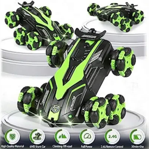 ماشین کنترلی شارژی دیوانه چرخشی 360 درجه سبز Drift Stunt Car 360° Rotating_اسباب بازی
